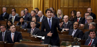 Canada's PM Trudeau speaks in the House of Commons in Ottawa