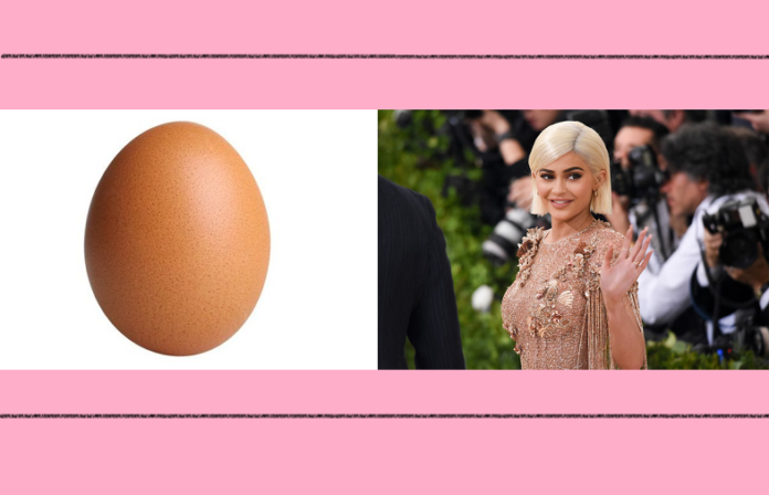 Kylie's recordbroken by an egg