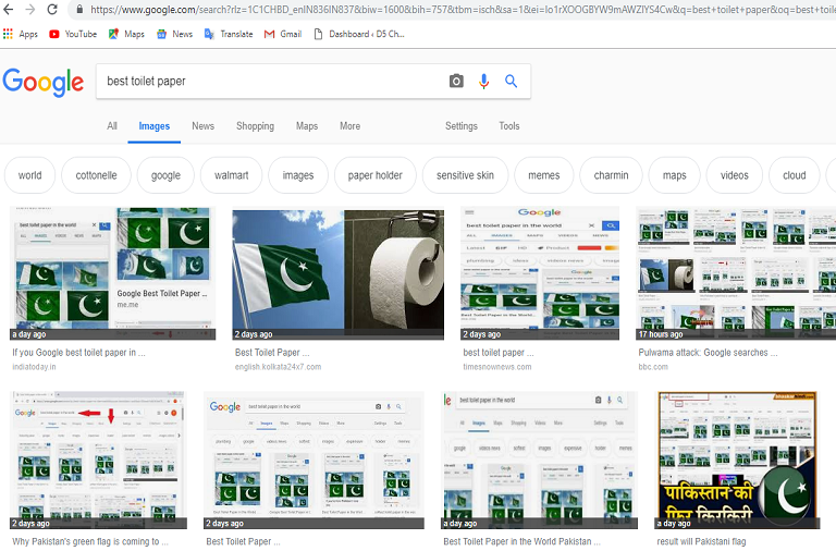 Google associated Pakistan as ‘the best toilet paper in the world’ D5