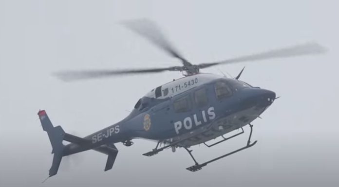 Police Chopper in Search of attackers