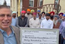 Spokane Sikh congregation donates US$30,000 to support wildfire-affected families